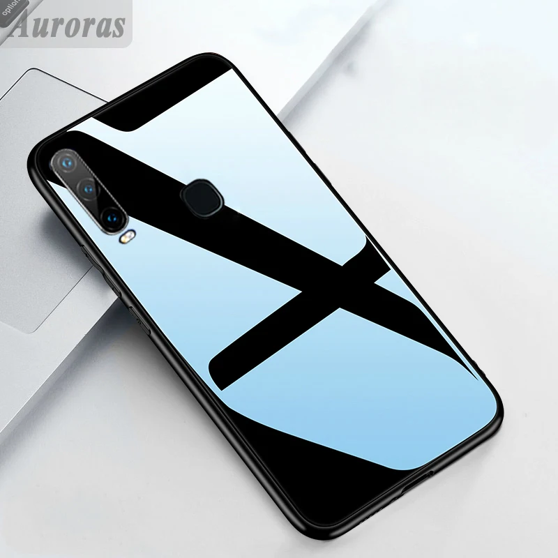 Auroras для VIVO Y17 чехол с закаленным стеклом жесткая задняя крышка Y12 Y15 Y11 Y19