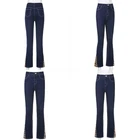 Женская обувь высокого качества с эластичной резинкой на талии, джинсы в винтажном стиле; Леопардовый принт пэтчворк тонкие джинсовые штаны в стиле Харадзюку; Повседневные длинные брюки для девочек уличная беспроводным доступом в Интернет