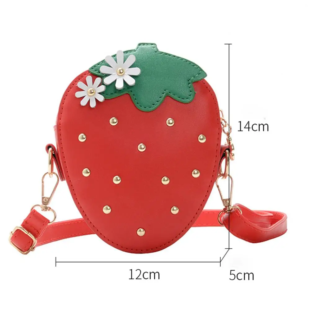 

Cartoon Strawberry Crossbody Bag Girls Cute Strawberry Letter Messenger Bag Kids Children Small Shoulder Bags #20
