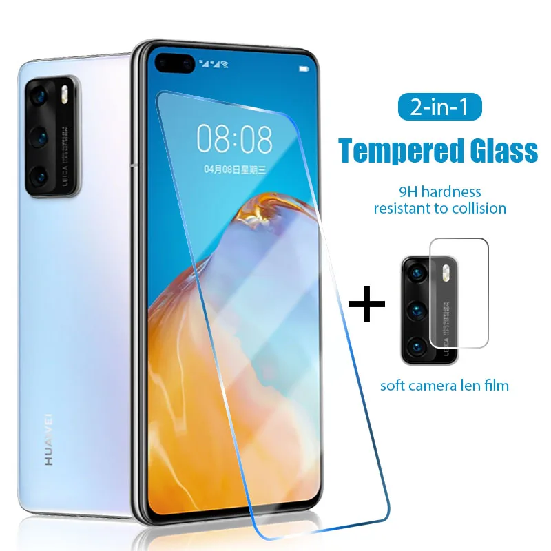 Защитное стекло 2 в 1 для Huawei Mate 30 20 10 Lite пленка объектива камеры P40 P30 P20 P Smart S Z 2019