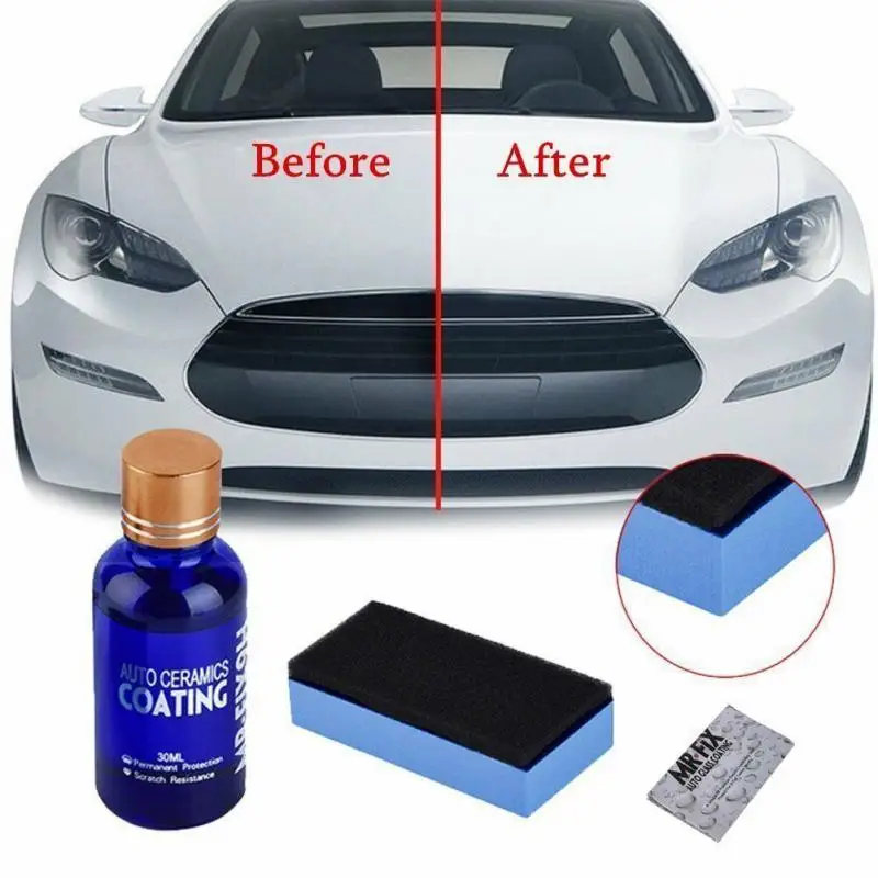 

9H Hardness Anti-scratch Car Liquid Ceramic Polish Coat Super Hydrophobic Glass Coating Polysiloxane Nano Materials Waxing Set