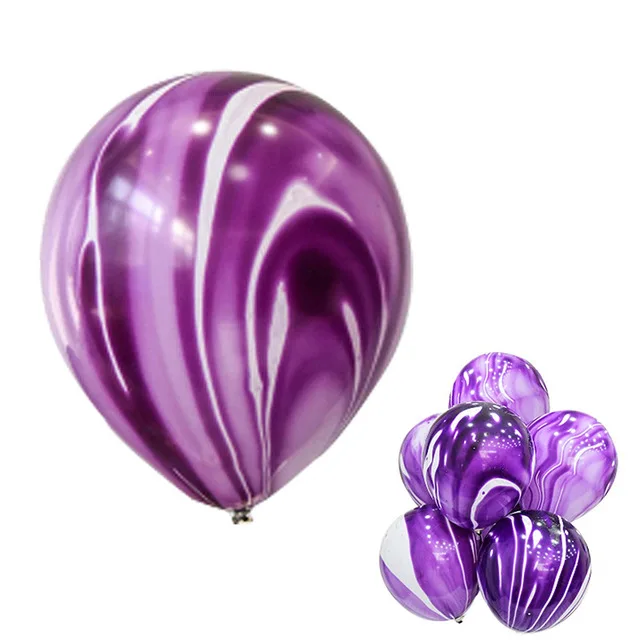 purple 10 шт 10 дюймов 2,3 г мраморный агат Радуга круглый латексный шар украшения на свадьбу на день рождения Единорог вечерние принадлежности для детского душа - Цвет: purple