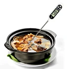 Цифровой Кухонный Термометр с ЖК-дисплеем, электронный прибор для измерения температуры еды, для мяса, воды, молока, барбекю, духовки, водонепроницаемая кухонная утварь