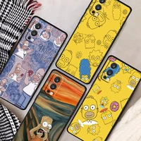 funny cartoon the simpsons for oneplus nord 2 ce n10 n100 5g 9r 9 7t 8 8t 7 pro 6t 5t silicone soft black phone case