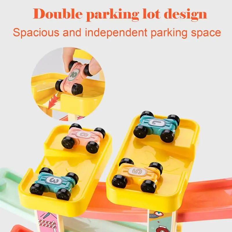 

Children's sliding inertial toy car Gliding track car Zhuan Zhuanle educational toys With 8pcs Cars for indoor and outdoor