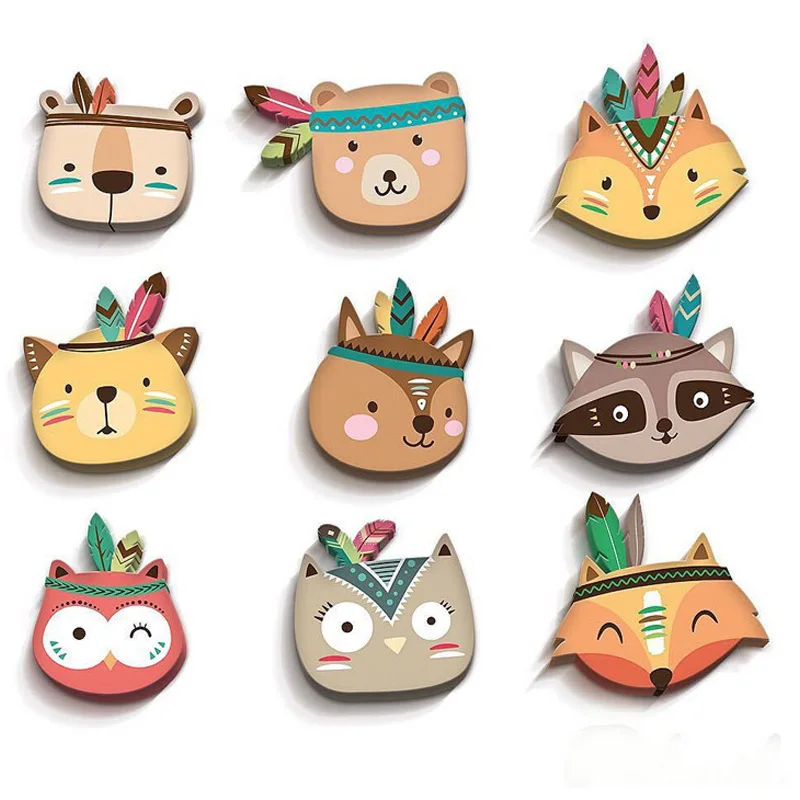 Деревянные настенные стикеры в скандинавском стиле креативные Декоративные