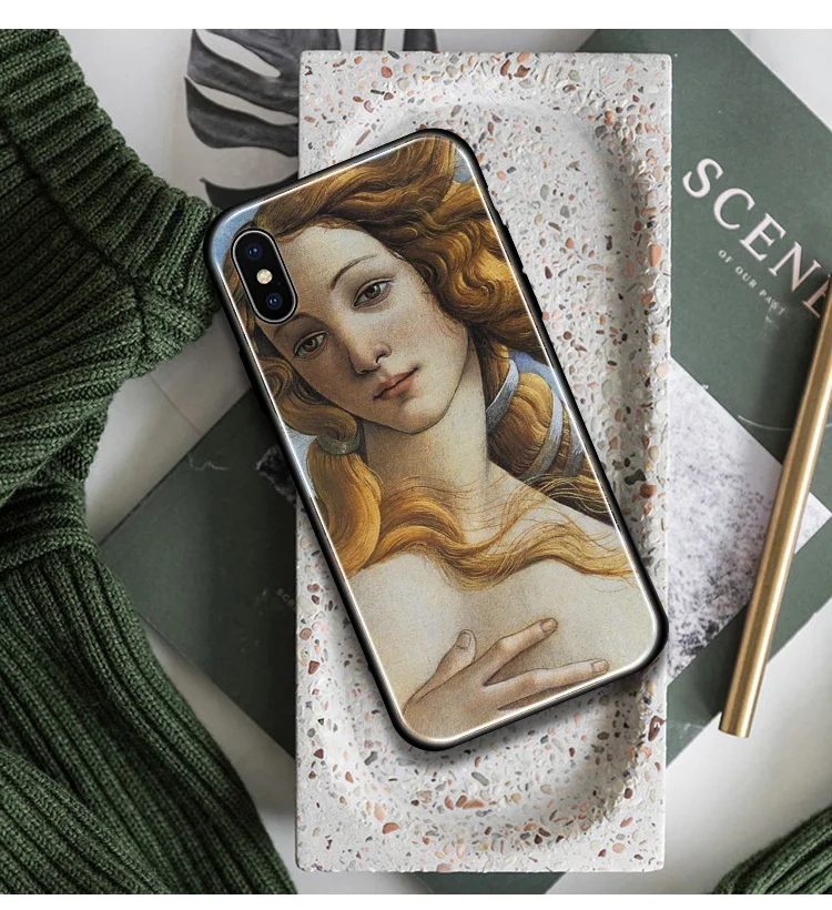 Sandro botticelli Renaissance художественный мягкий силиконовый стеклянный чехол для телефона для Apple iPhone 6 6s 7 8 Plus X XR XS 11 Pro max
