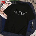 Мужская футболка Rip Lil Peep Футболка в стиле унисекс с забавным мультяшным принтом Peep, крутая уличная одежда, топ в стиле хип-хоп с графическим принтом
