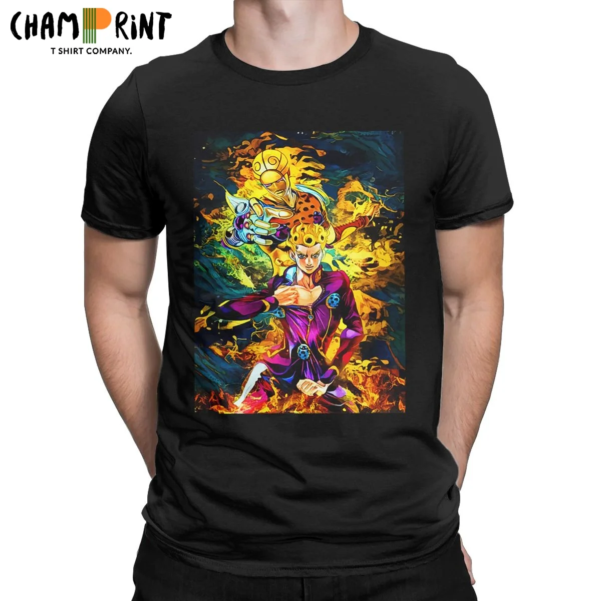 

Jojos Bizarre Adventure Anime T Shirt for Men Cotton Funny T-Shirt Manga Japan Dio Vampire Tee Shirt Clothing Birthday Present