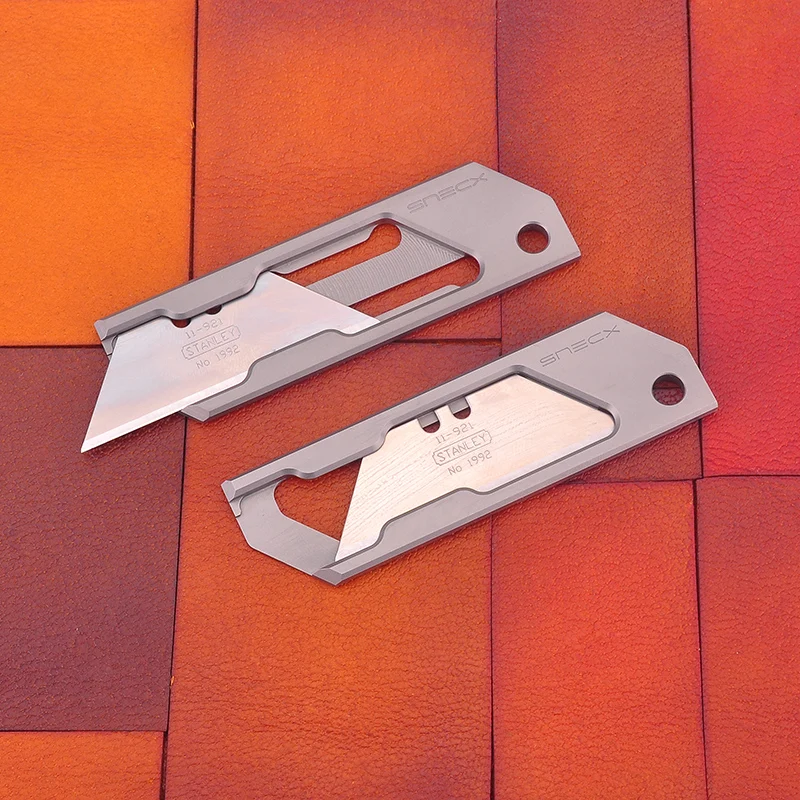 Титановый Простой нож TC4 для бумаги с геометрическим рисунком универсальный