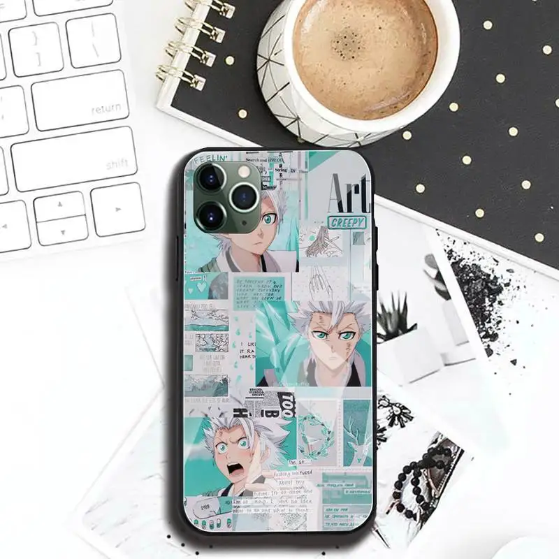 bleach hitsugaya anime phone case tempered glass for iphone 11 pro xr xs max 8 x 7 6s 6 plus se 2020 case free global shipping