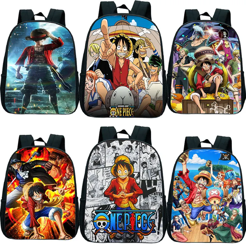 

Anime One Piece Backpack Kids Kindergarten Bags Boys Girls Cool Cartoon School Bags Children One Piece Bookbag Mochila Gifts