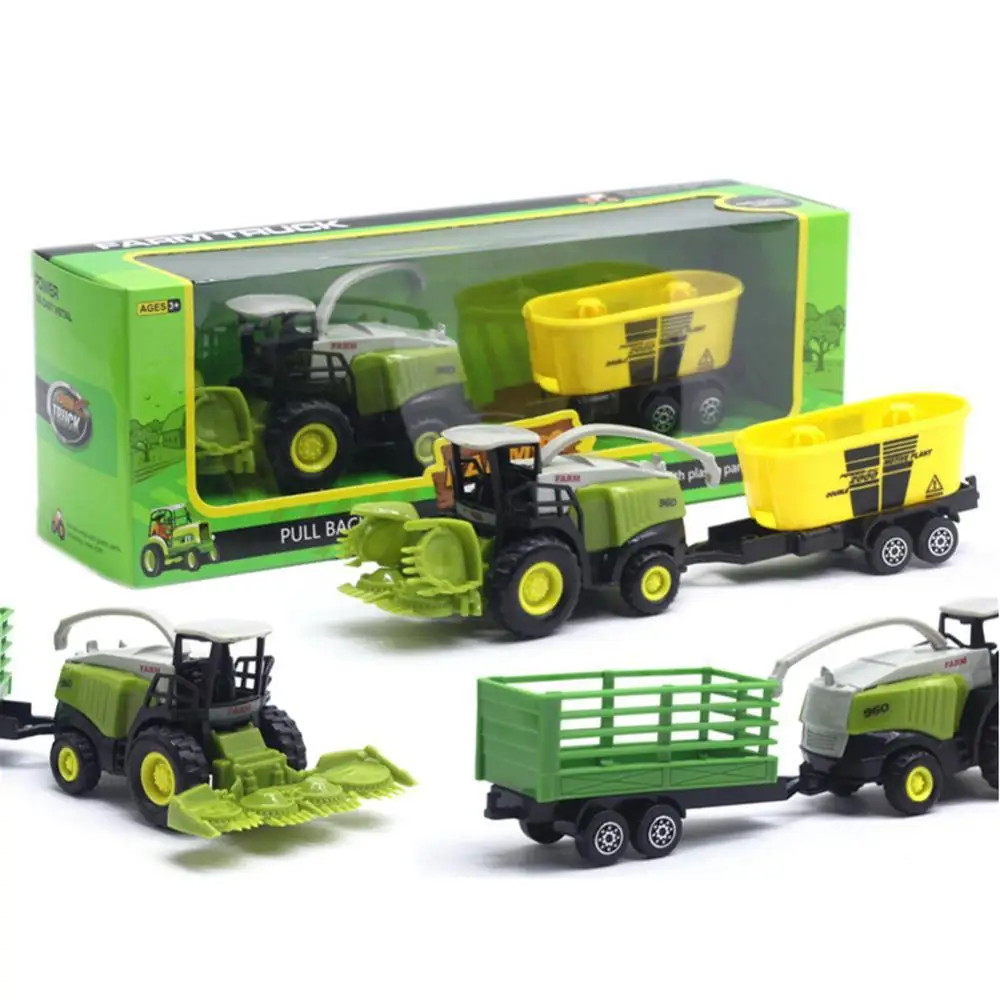 

2021 New Hot Sell!!! 1 PC 1/55 Kids Toy Diecast Farm Truck Tractor Friction Car Model Toy Kids Educational Toy Gift for kids