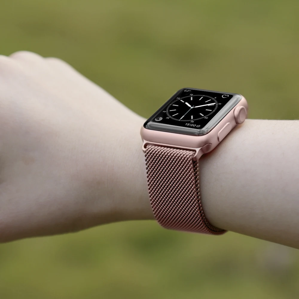 Миланская петля браслет из нержавеющей стали для Apple watch 1 2 3 42 мм 38 мм металлический ремешок для iWatch серии 4 5 40 мм 44 мм браслет