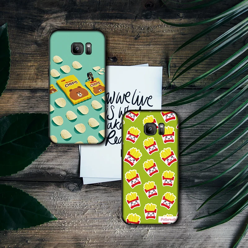 Роскошный черный чехол для samsung A3 4 5 6 plus A8 9 A10 A20 30 A40 50 A60 A70 2017 M40 J6 крышка мультфильм