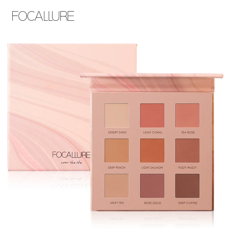 

FOCALLURE 9 colors Glitter Shimmer eyeshadow pallete waterproof nude pigmented Shining Eye shadow palette