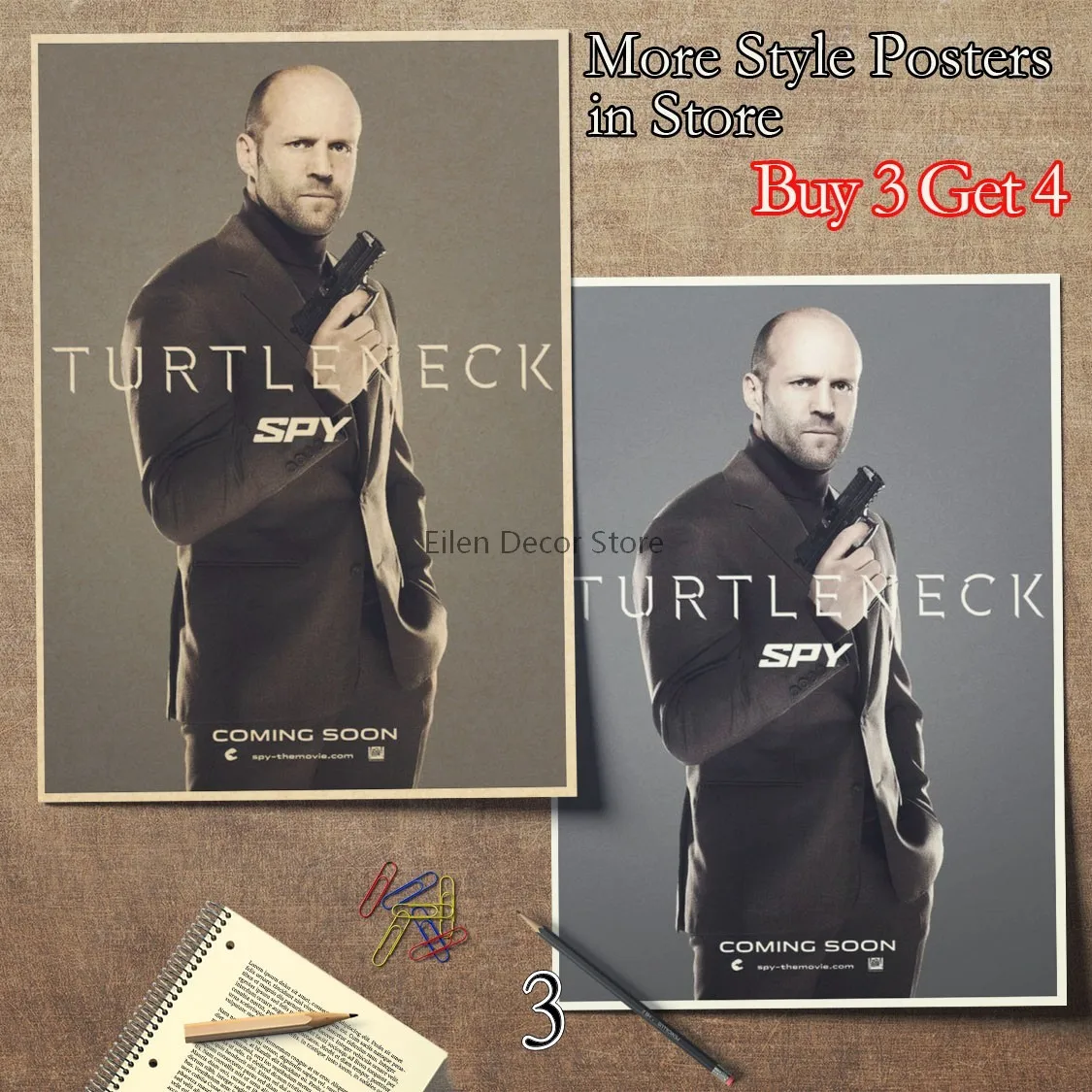 Постер шпионского фильма винтажный Ретро постер наклейка декоративная живопись