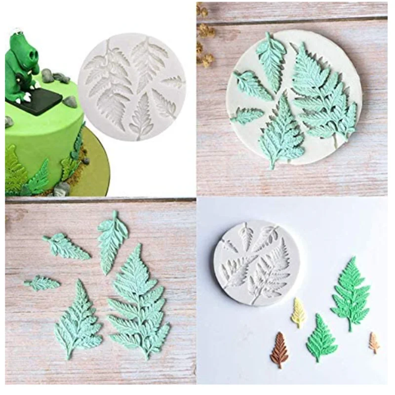 Силиконовая форма для папоротных листьев дизайнерские DIY помадные муссы торта