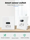Новинка 2021, умный настенный выключатель света, инфракрасный датчик, стеклянная панель, Великобритания, нейтральный провод, 220 В, 10 А, электрическая мощность, не нужно прикасаться