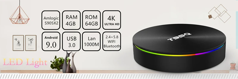 HAAYOT H96 MAX Смарт Android 9,0 ТВ приставка 4G 64G RK3318 четырехъядерный 2,4G+ 5G двойной Wifi BT4.0 ТВ приставка 4K HD H.265 медиаплеер