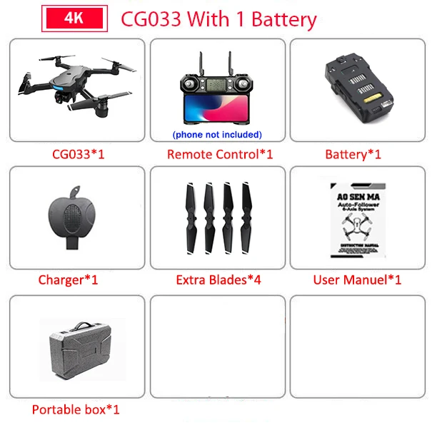 1b PB CG033 бесщеточный FPV Квадрокоптер с 4K UHD Wifi Gimbal камера RC вертолет складной Дрон gps Дрон детский подарок VS F11 ZEN K1 - Цвет: 1b PB