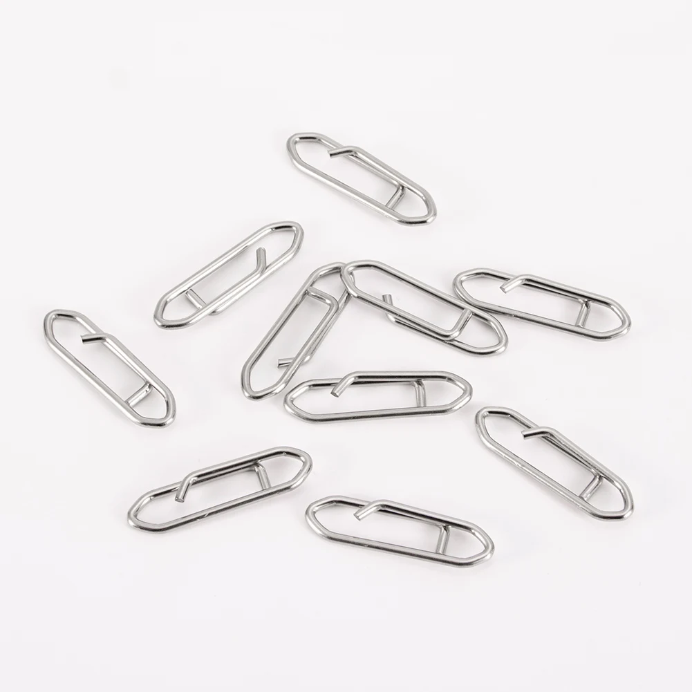 

100 Pcs Fishing Snap Stainless Steel Fishing Clip Interlock Fish Tackle FOU99