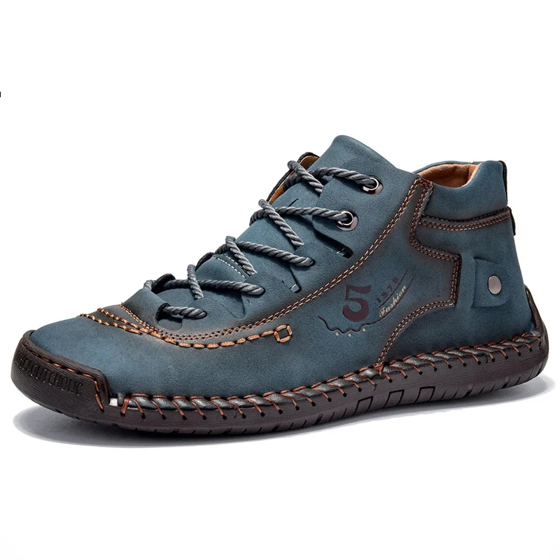 

Мужские мокасины из сплит-кожи, темно-синие удобные лоферы из мягкой кожи, на плоской подошве, повседневная обувь для прогулок, 2021