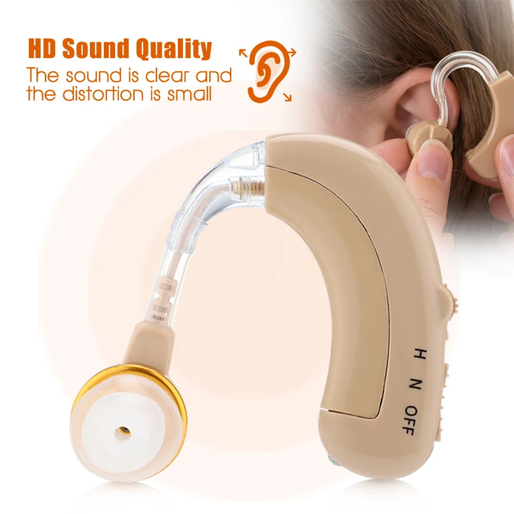 

Hearing Aid Rechargeable Digital Hearing Aids Device Ear Amplifiers Wireless Mini Hearing Aids For 80-90dB Moderate Loss Elderly