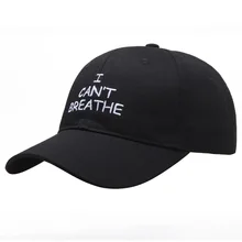 I can't breathe Embroidery Snapback Cap Cotton Black Baseball Hat Adjustable Visor Caps
