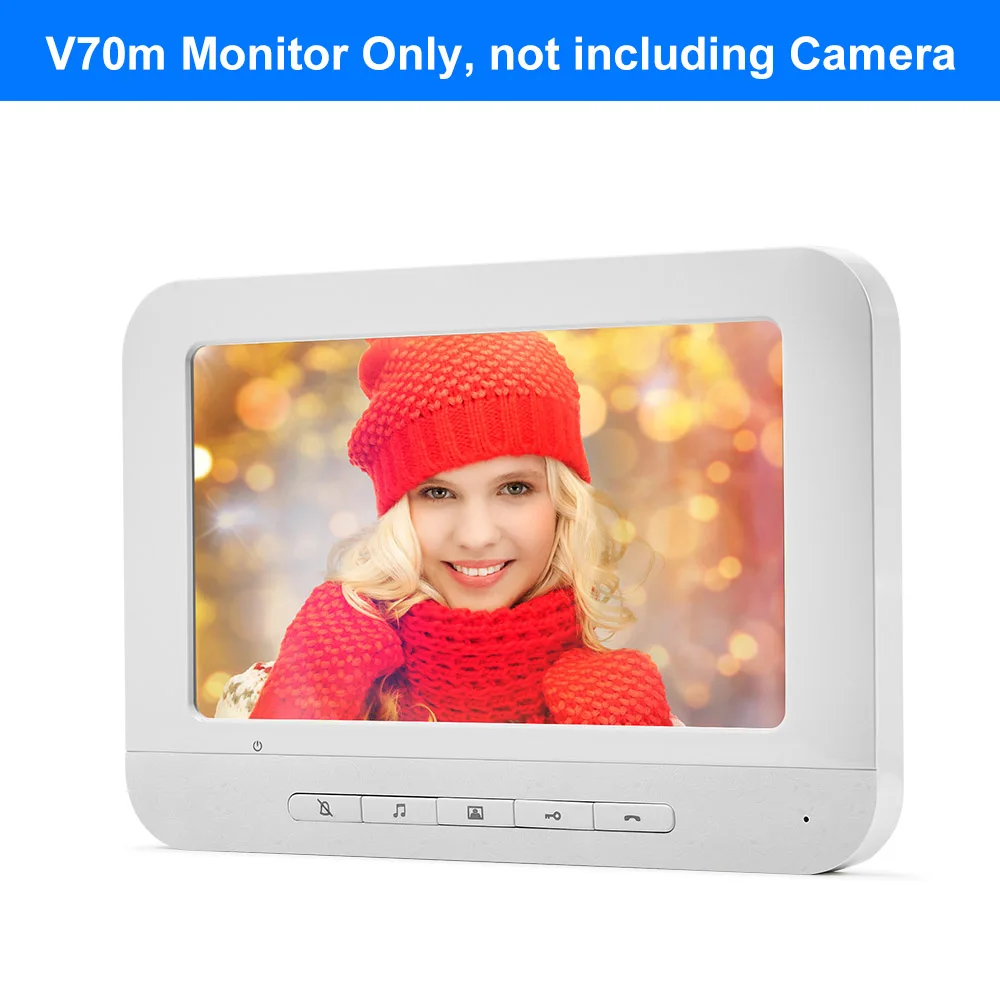 Monitor ONLY 7 дюймов TFT видео дверной звонок Домофон Системы видео-телефон двери 700TVL открытый Камера дверной звонок ИК Ночное видение Цвет монитор - Цвет: Monitor ONLY