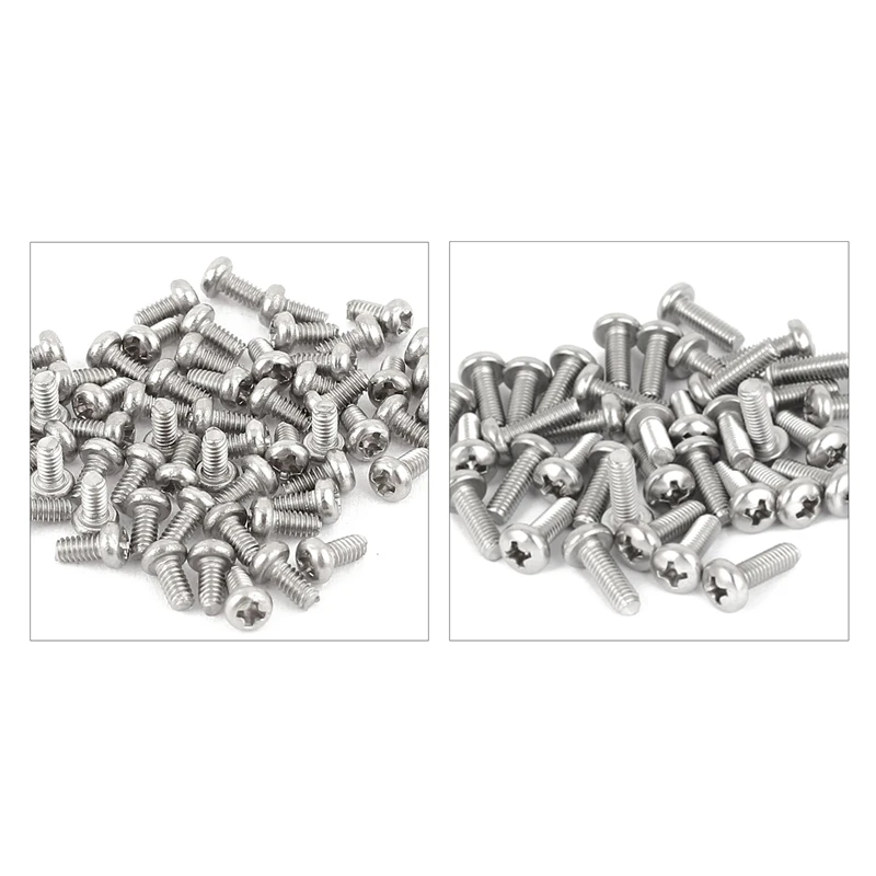 Акция! 100 шт. крестообразные болты M2 x 3 мм и 60 4 304 нержавеющая сталь Круглые головки