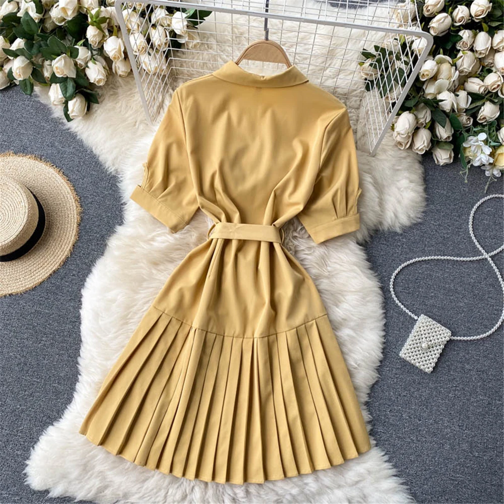 

Women Hollow Strapless Pleated Dress Summer Sexy Ruffled Sleeve French Casual Midi Dresses Fashion Party Gown Sundress 2021