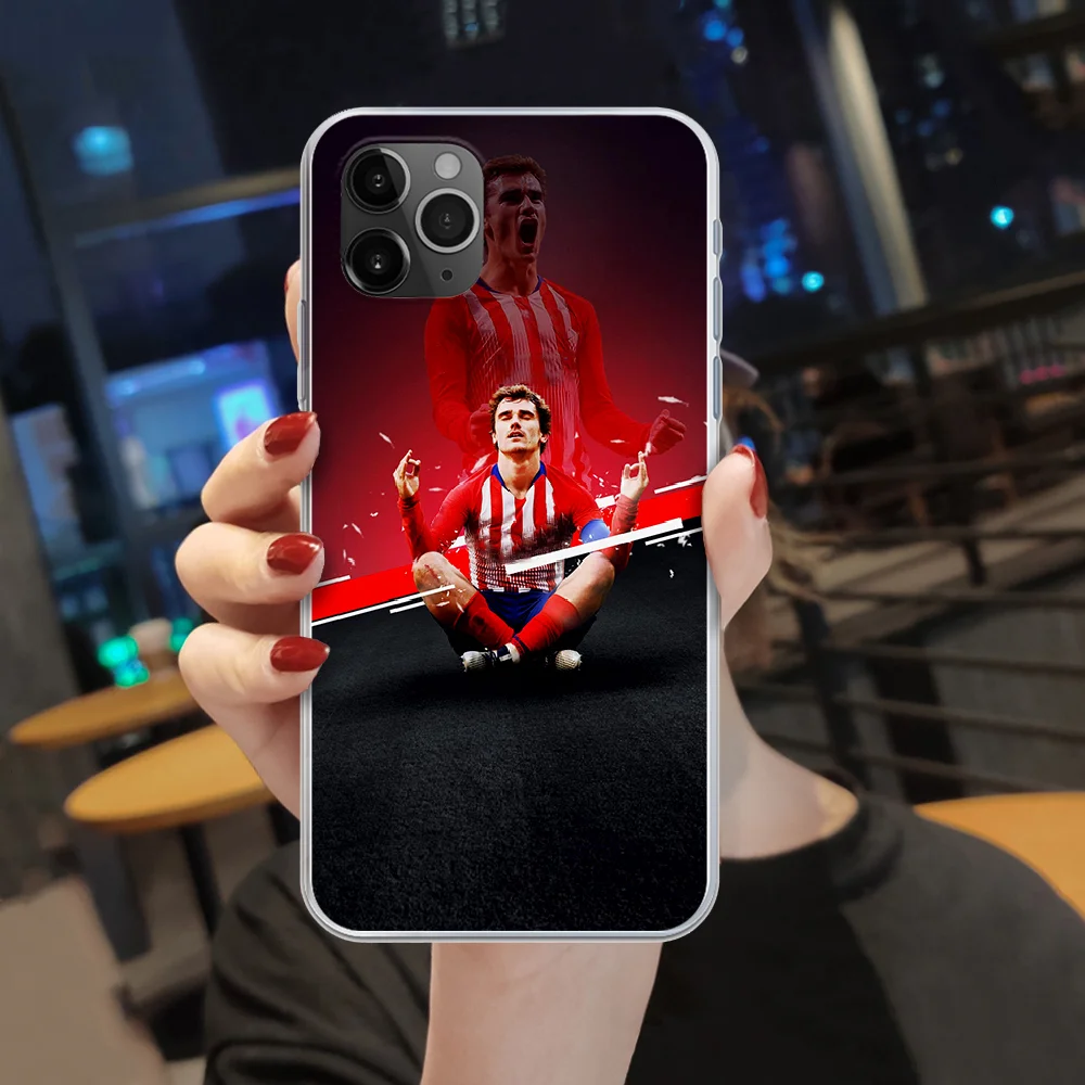 

Antoine Griezmann soccer Phone Case cover For iphone 4 4S 5 5C 5S 6 6S PLUS 7 8 X XR XS 11 PRO SE 2020 MAX transparent Etui