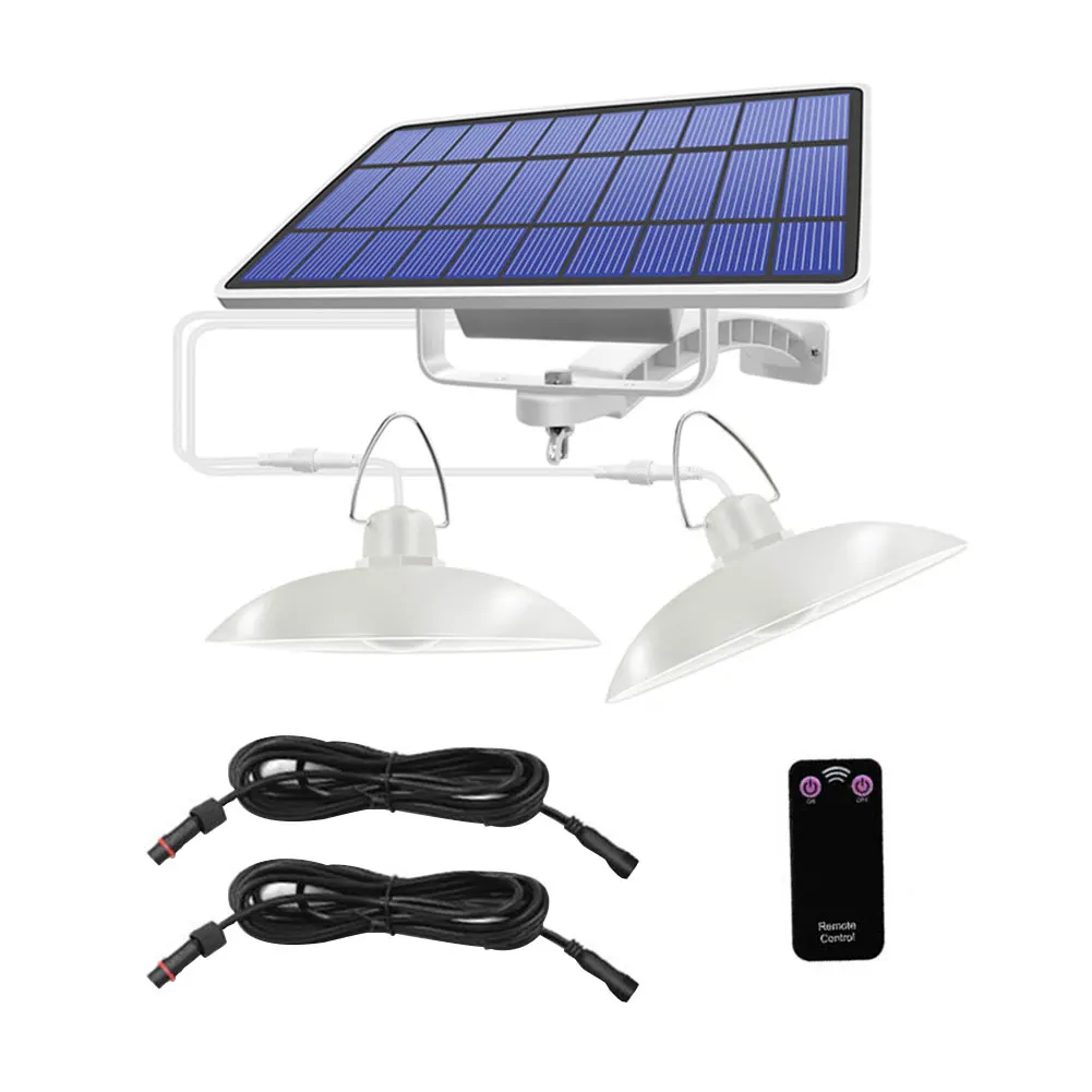 

Solar Shed Lights Hanging Indoor Waterproof Pendant Light With Remoted Control For Garage Garden Yard Patio White Warm Light