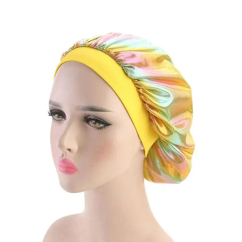 Красочные Для женщин шелковистые DU-RAG волосяной покров аксессуары волна шапки