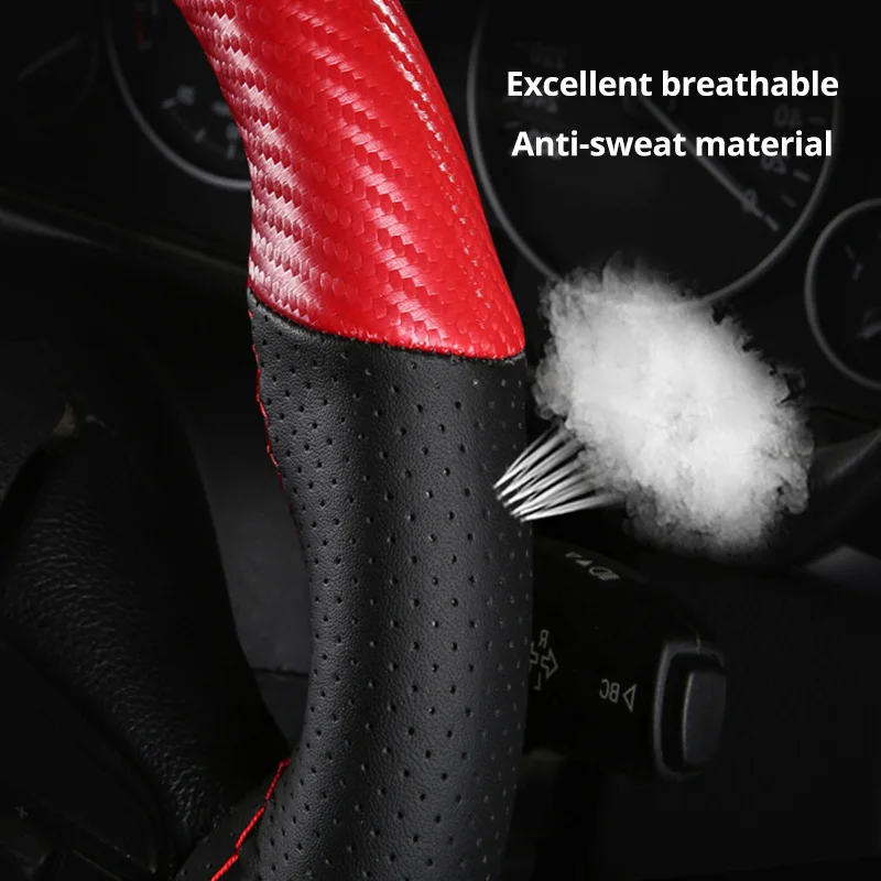 Универсальный чехол на руль AUTOYOUTH из микрофибры 38 см противоскользящий