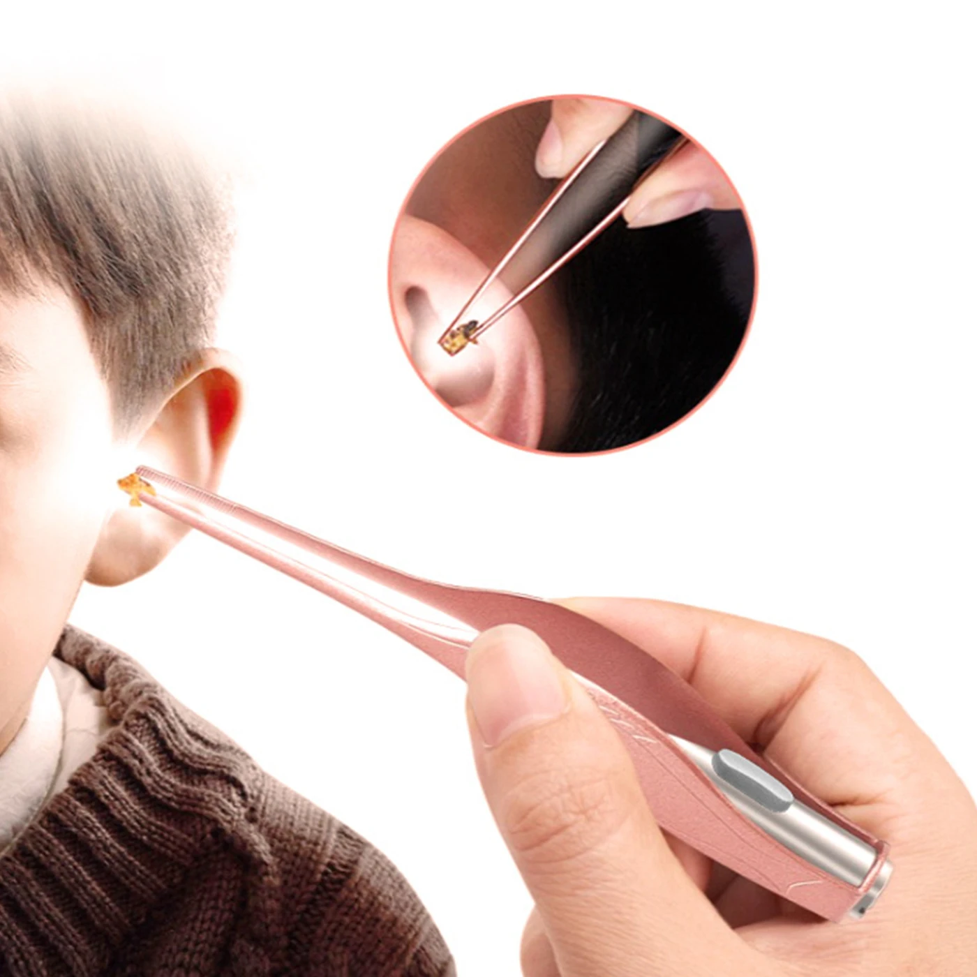 Детский ушной очиститель вкладыш светодиодный фонарик серы гигиенический