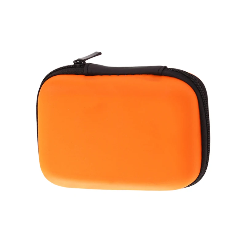 orange 11x8.4cm Органайзер проводов для наушников коробка данных кабель коробка для хранения Чехол Контейнер монета наушники защитный чехол контейнер - Цвет: orange 11x8.4cm