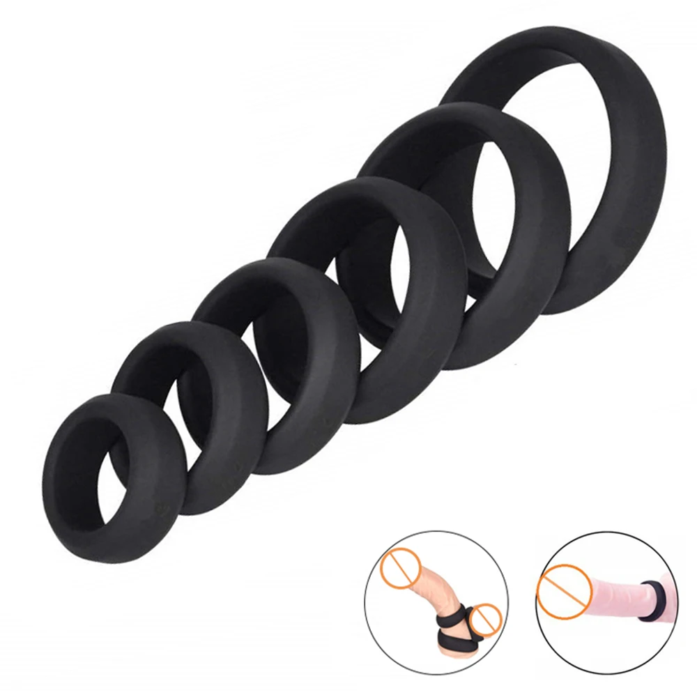 Силиконовое кольцо для задержки члена премиум класса 6 разных размеров