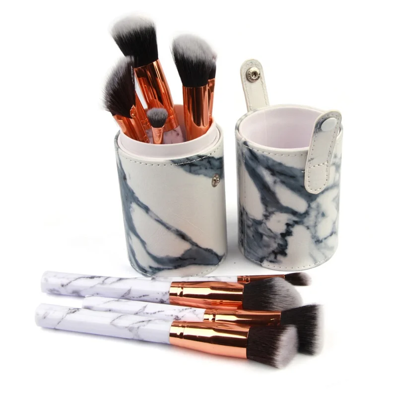 B 15 шт мраморная Кисть для макияжа Косметической Пудры основа тени век губы набор