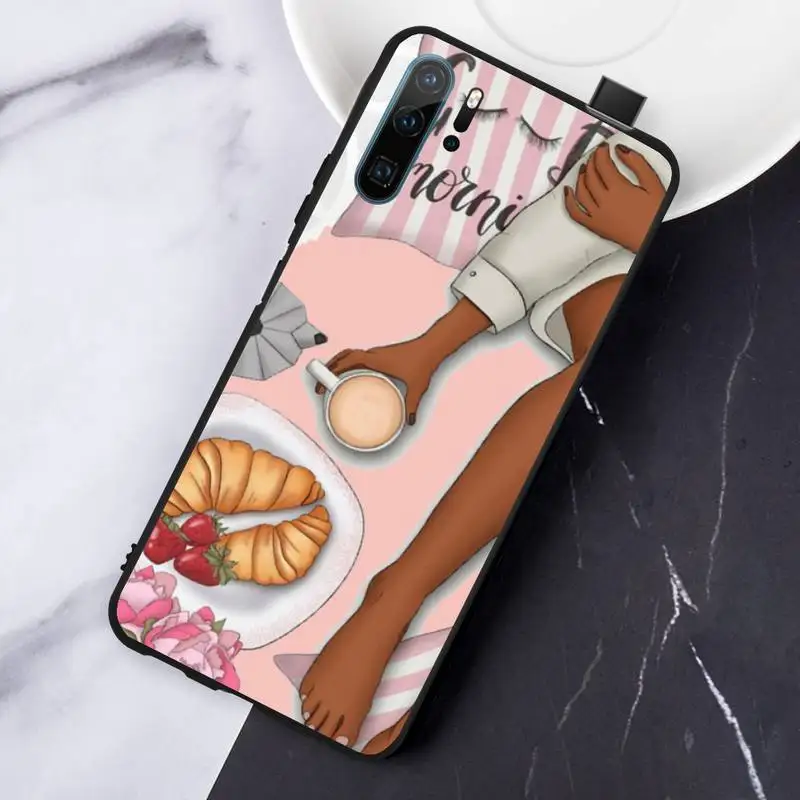

Girl Boss Pink Women Cartoon Phone Case For Huawei honor Mate P 10 20 30 40 Pro 10i 9 10 20 8 x Lite
