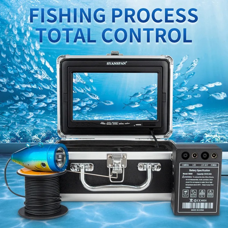 

7" Inch TFT HD Fish Finder 1000tvl Underwater Fishing Video Camera Kit 12 PCS LED White Lamp Lights Fish Finder 15M 30M 50M