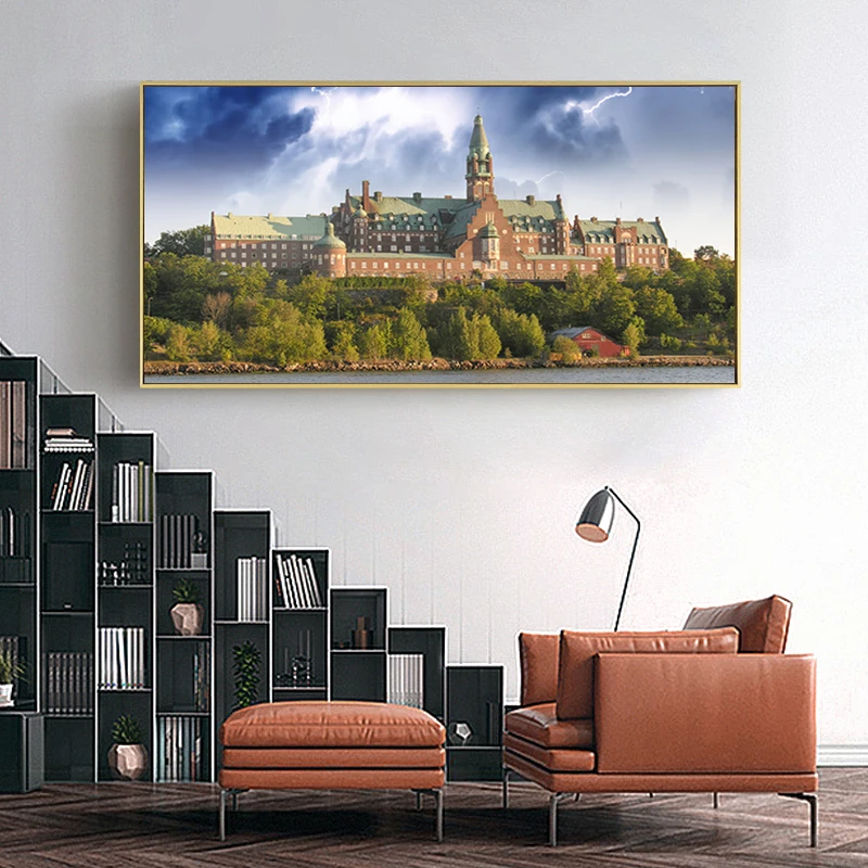 Декоративные картины Королевство Швеции старый замок картина для стены