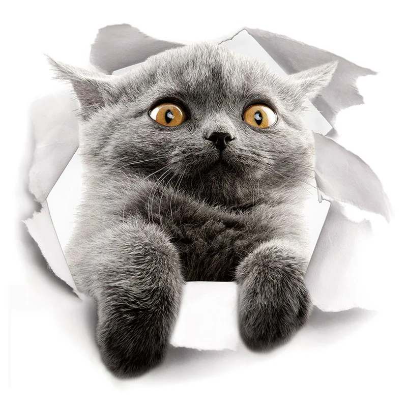 Мультипликационные наклейки животных на сиденье унитаза 3d настенная наклейка