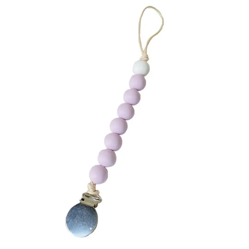 

BPA Free Silicone Dummy Pacifier Clips Chain Nursing Teething Toy Gift for Baby Dropship
