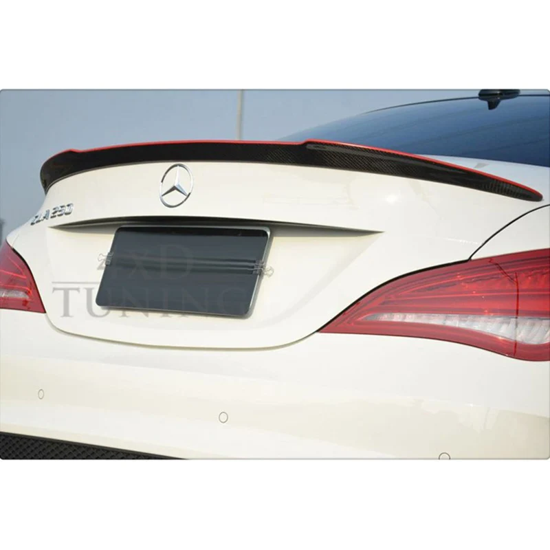 W117 AMG модифицированный стиль FD красный углеродное волокно задний багажник