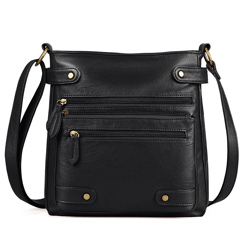 

RanHuang 2020 Women Vintage Flap Pu Leather Shoulder Bags Small Messenger Bags Black Brown Crossbody Bags