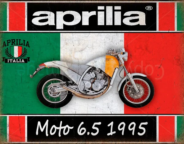 

Металлическая Жестяная Табличка для мотоцикла Aprilia Moto 6,5 95