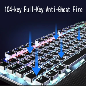 NEW AULA Mechanical Keyboard Black/Blue/Red/Brown Switch Gaming
Keyboards for Tablet Desktop ADD Russian Spanish Arabic Hebrew