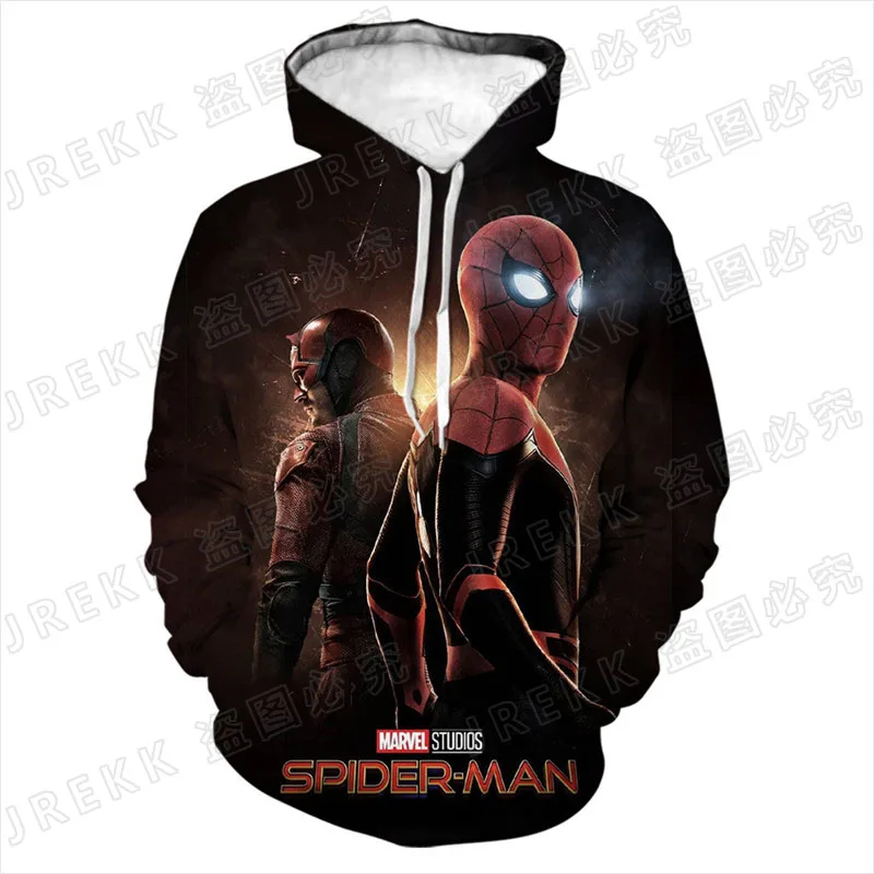 

New Spiderman Hoodies Cool Flower Fashion Men Women Children Casual Spider-Man 3D Print Sweatshirts Boy Girl Kids Pullover Tops